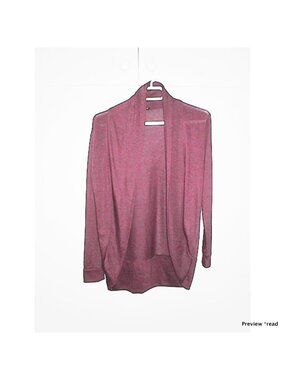Open-Front Lightweight Cardigan in Plum